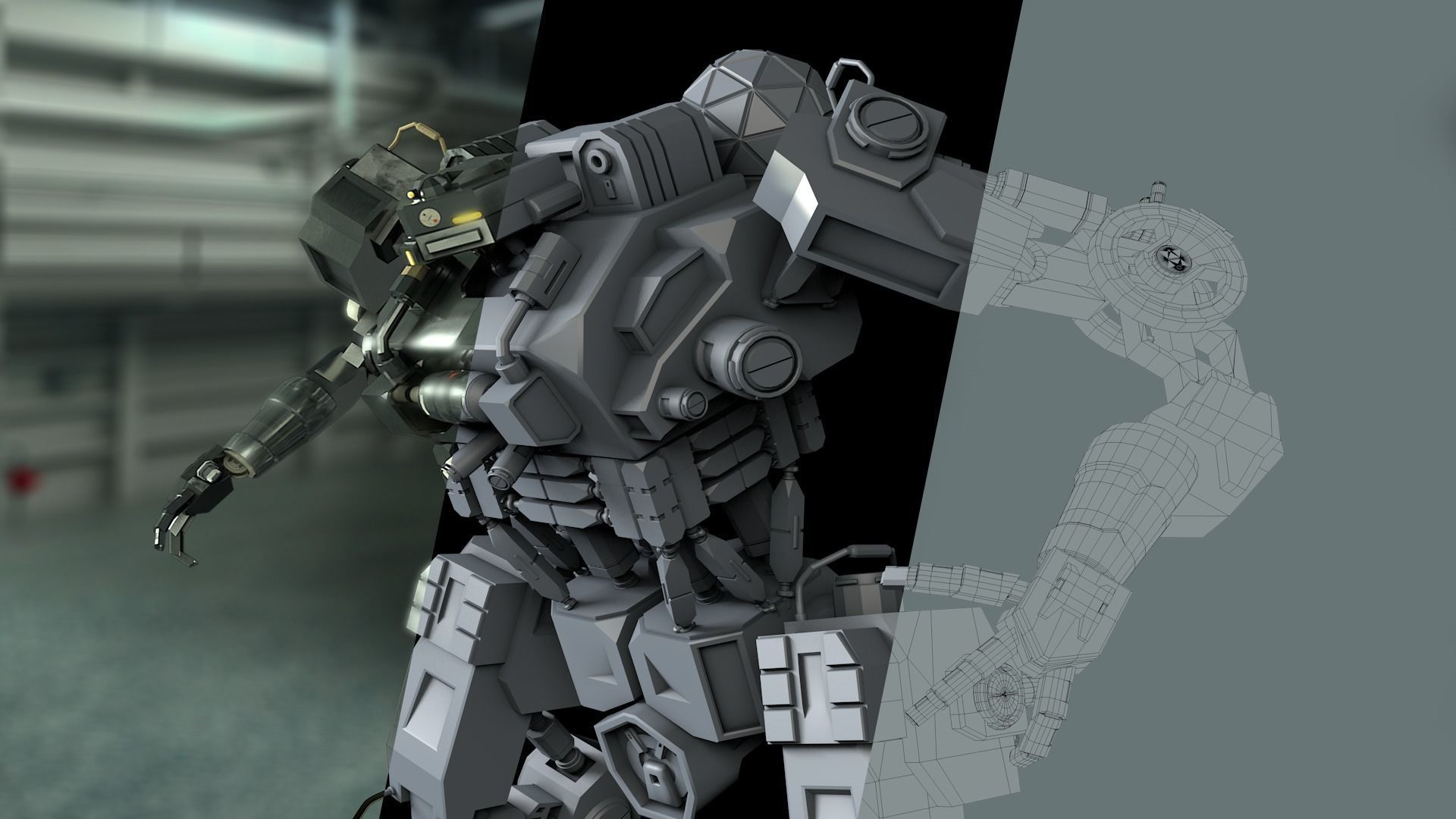 robot warmachine 3D model_7