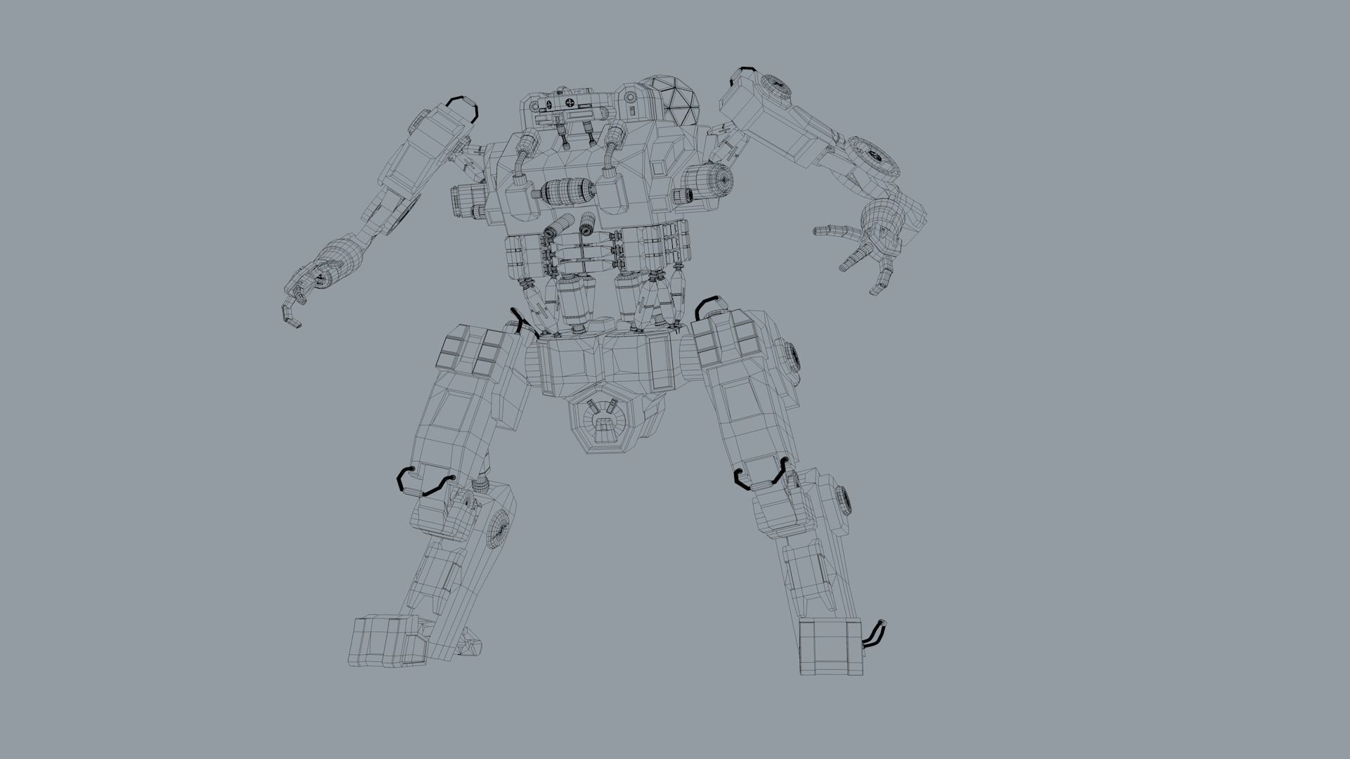 robot warmachine 3D model_5
