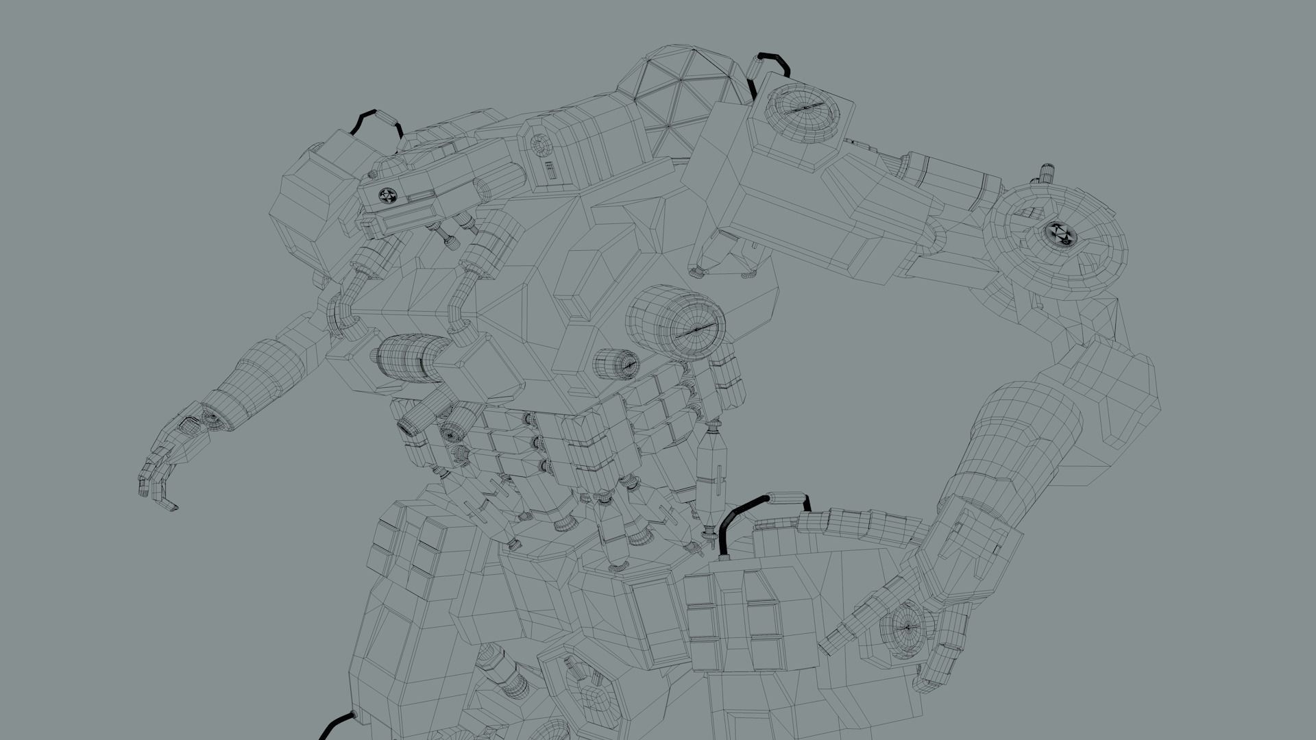 robot warmachine 3D model_2