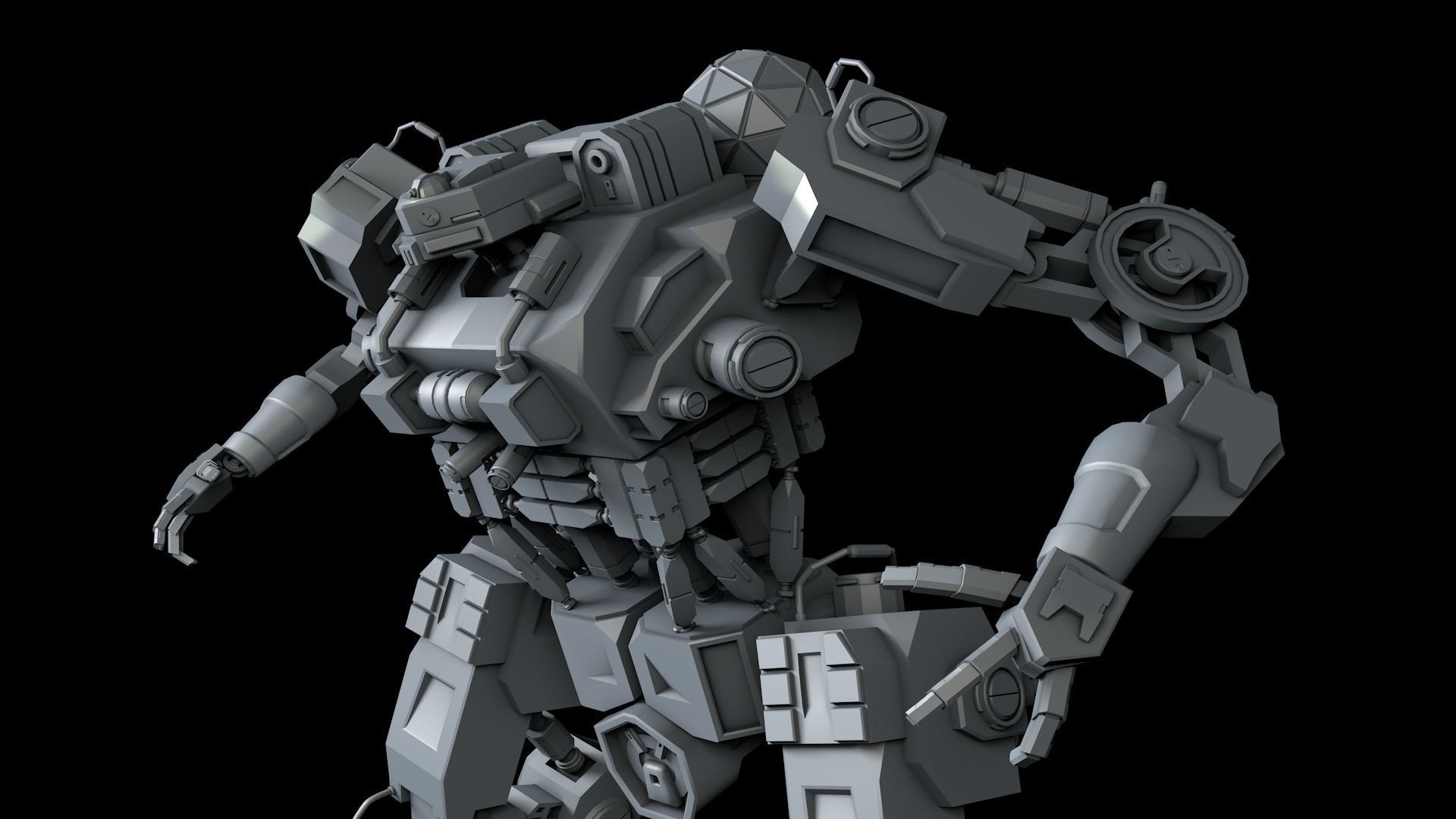 robot warmachine 3D model_1