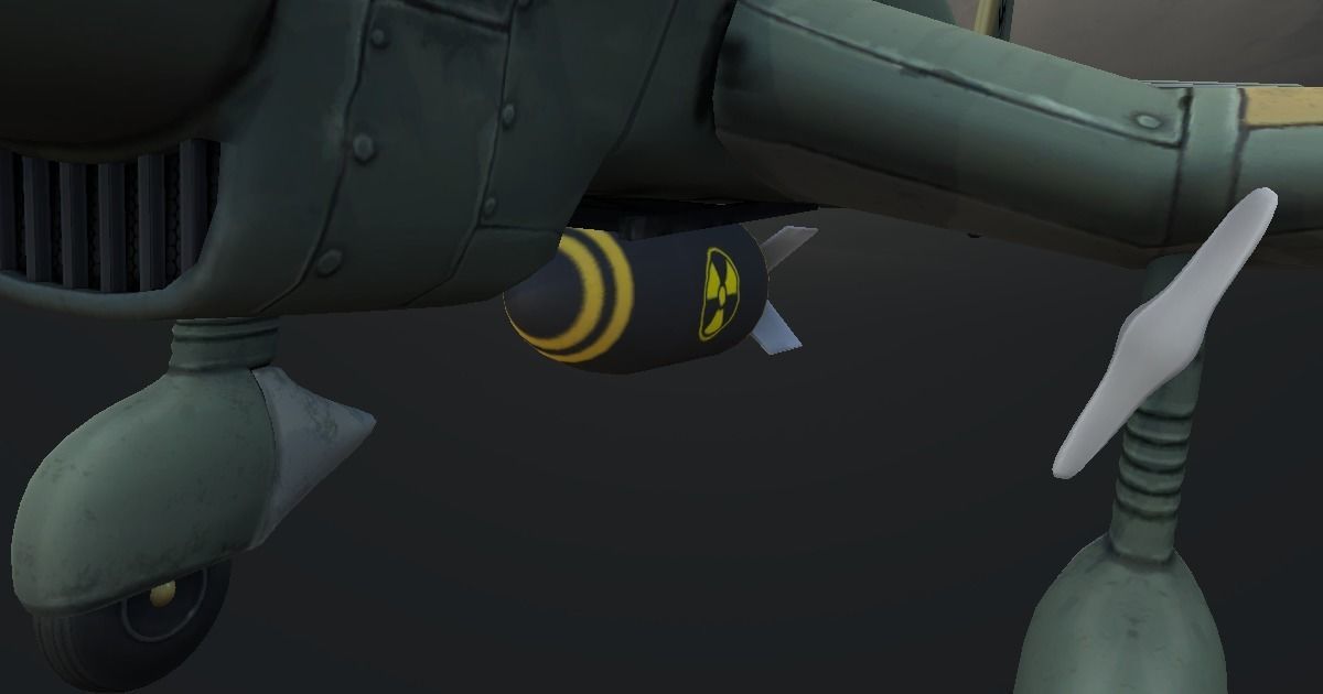 Dive-Bomber Ju 87 Stuka Hand-Painted Low-poly 3D model_8