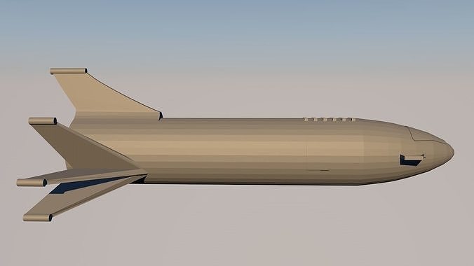 Simple spaceship Free 3D print model