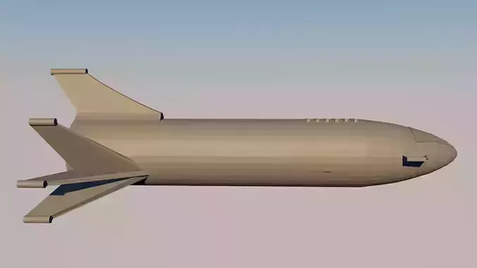 Simple spaceship Free 3D print model