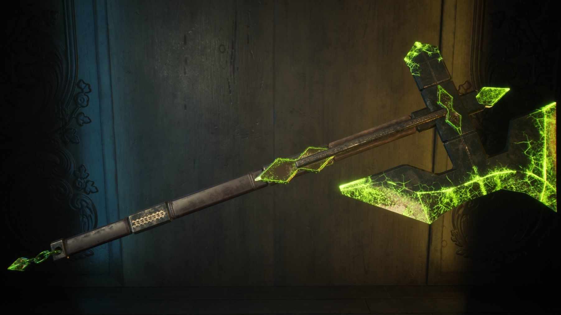 Medieval Axe - One hand - Magic - Weapons Low-poly 3D model_5