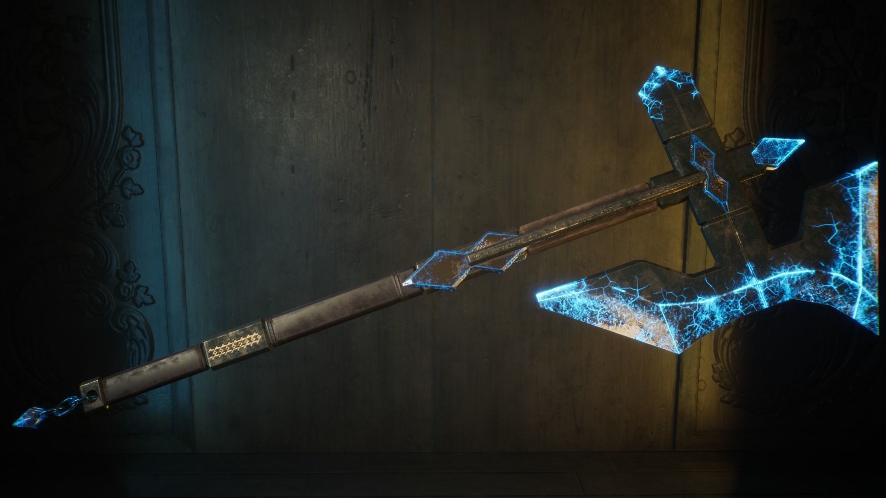 Medieval Axe - One hand - Magic - Weapons Low-poly 3D model_7