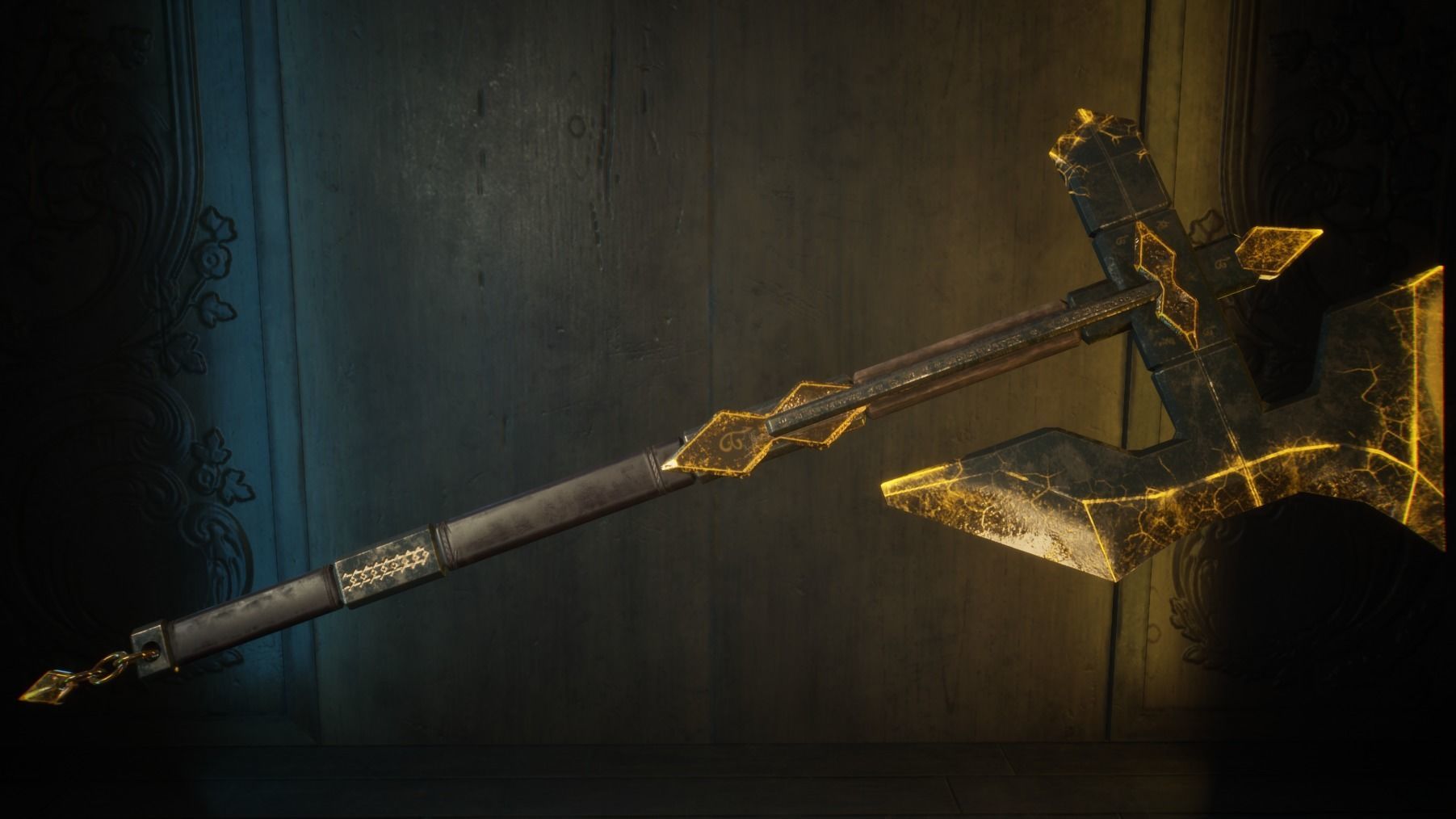 Medieval Axe - One hand - Magic - Weapons Low-poly 3D model_4