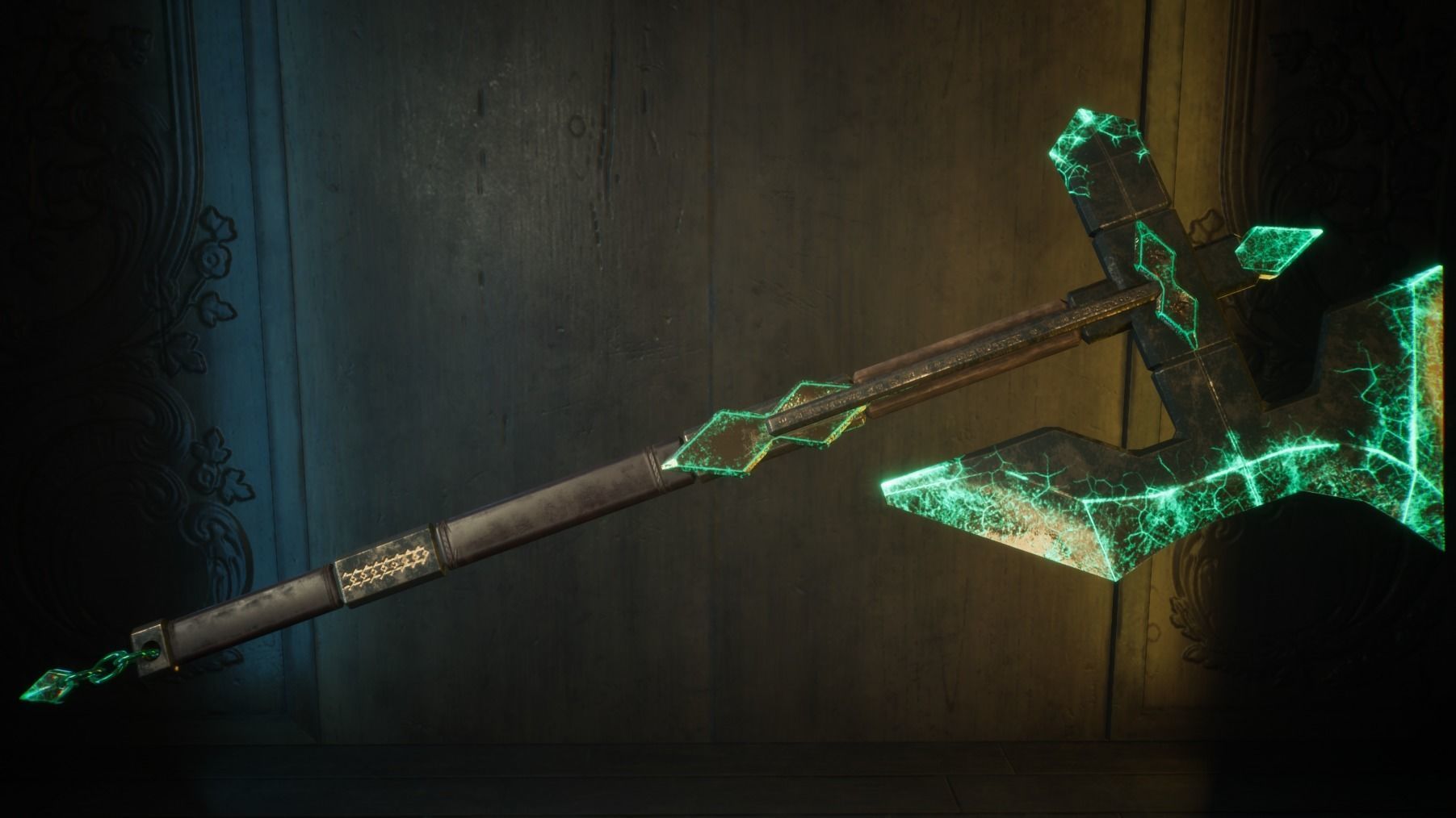 Medieval Axe - One hand - Magic - Weapons Low-poly 3D model_6