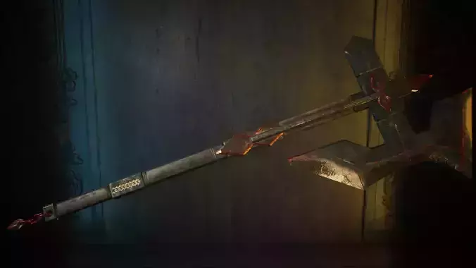 Medieval Axe - One hand - Magic - Weapons Low-poly 3D model