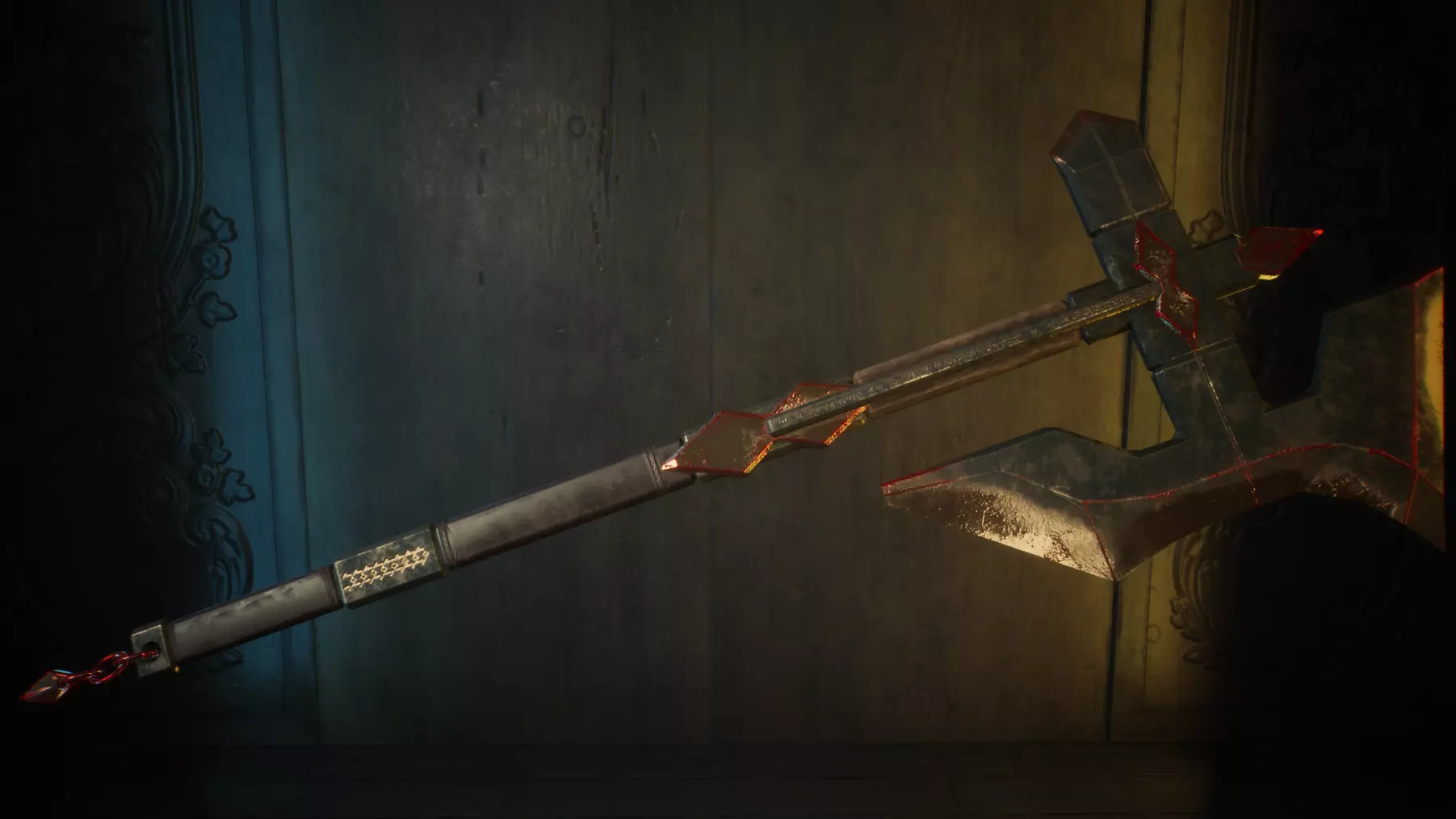 Medieval Axe - One hand - Magic - Weapons Low-poly 3D model_0