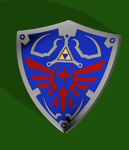 The Legends Of Zelda Hylian Shield 3D print model