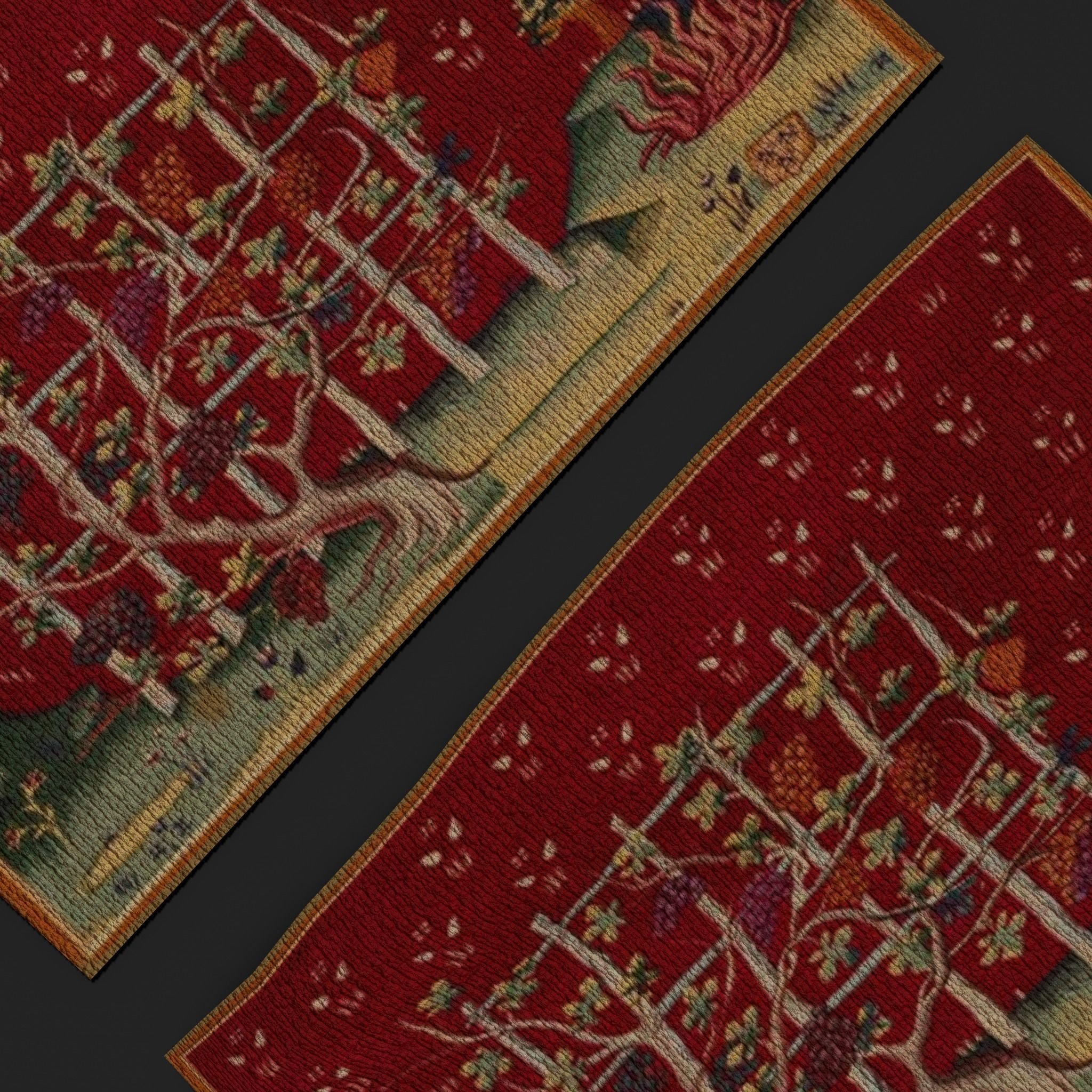 Forsaken Vineyard Tapestry Low-poly 3D model_17