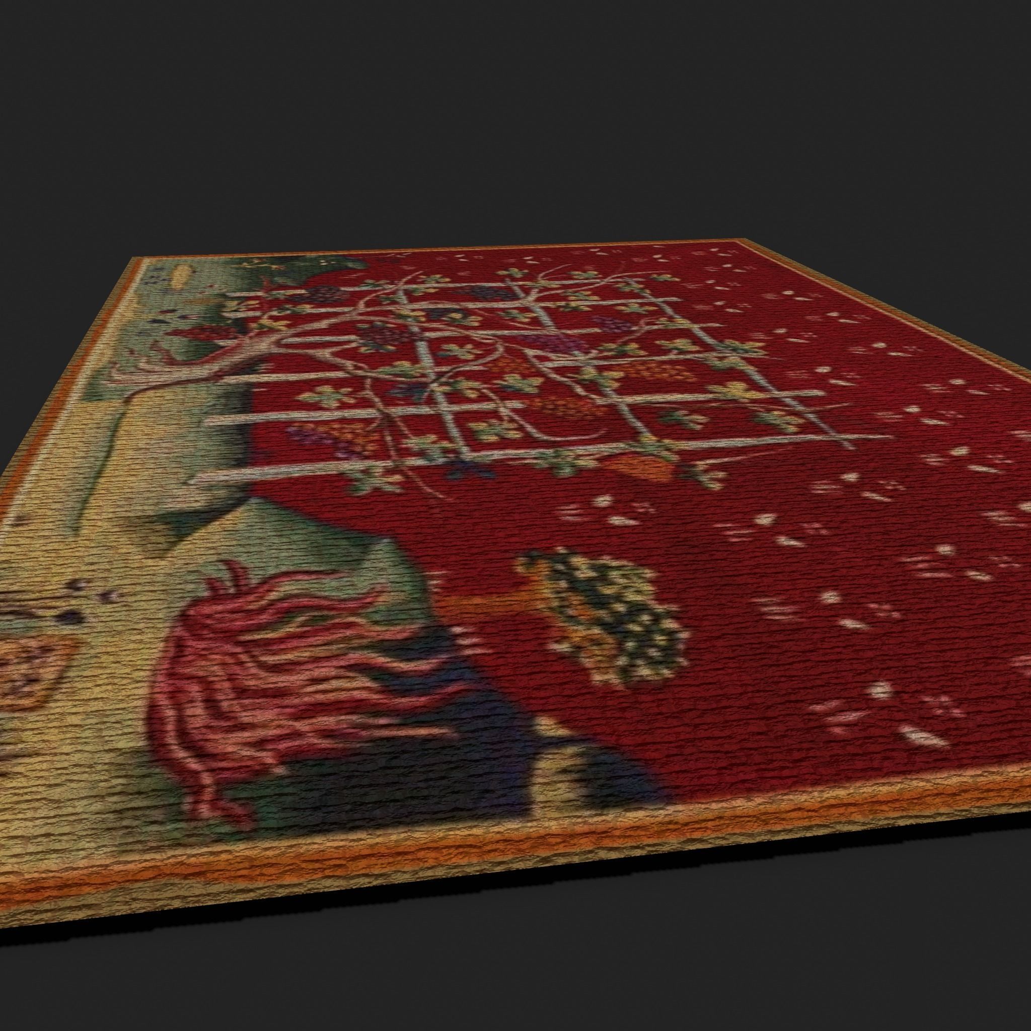 Forsaken Vineyard Tapestry Low-poly 3D model_7