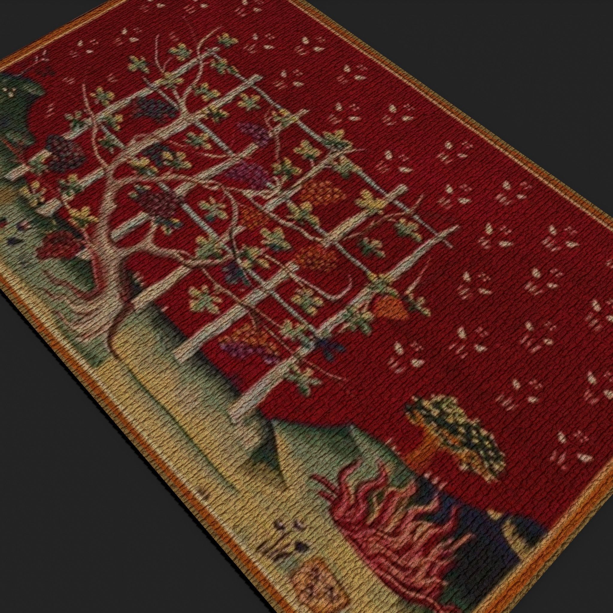 Forsaken Vineyard Tapestry Low-poly 3D model_19