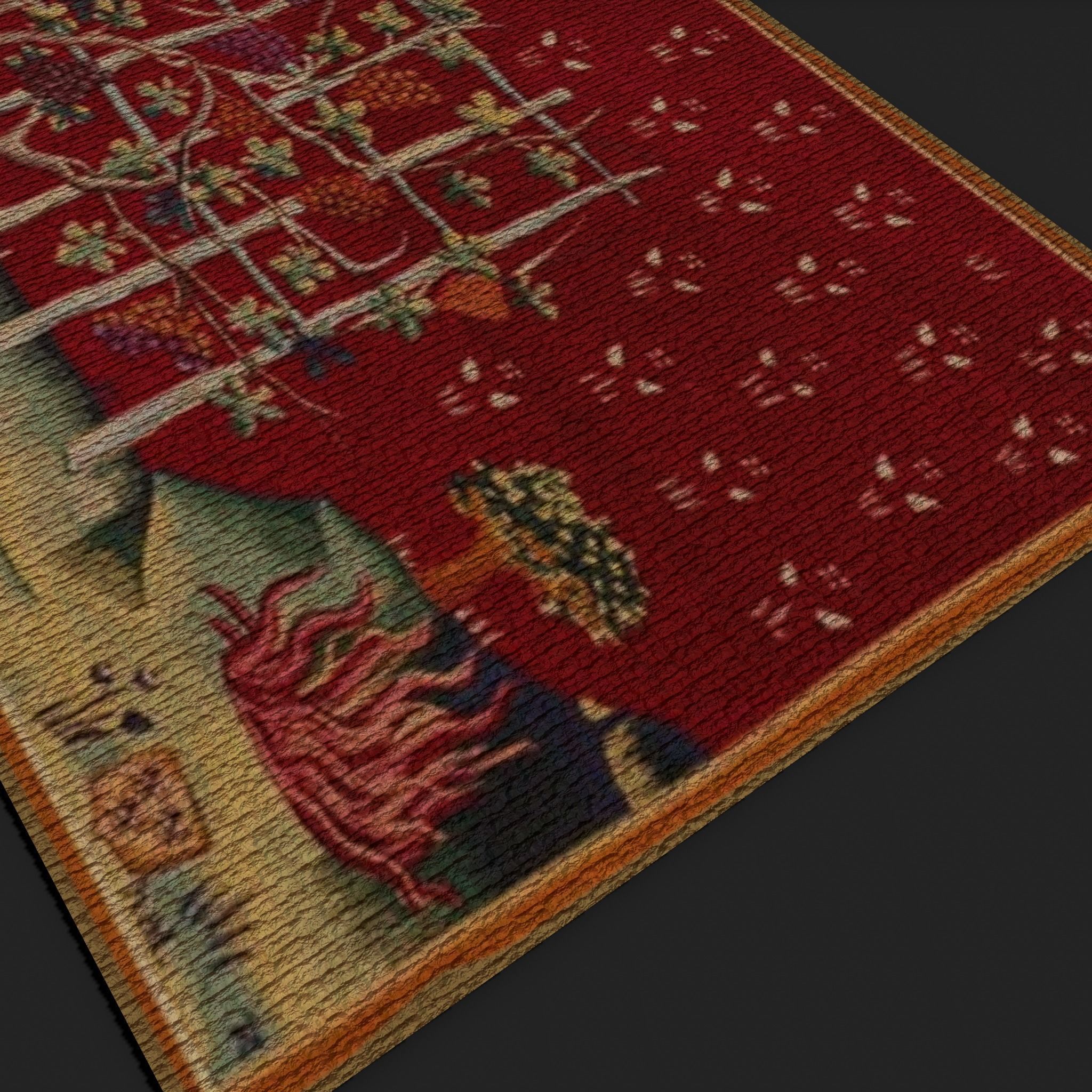 Forsaken Vineyard Tapestry Low-poly 3D model_14