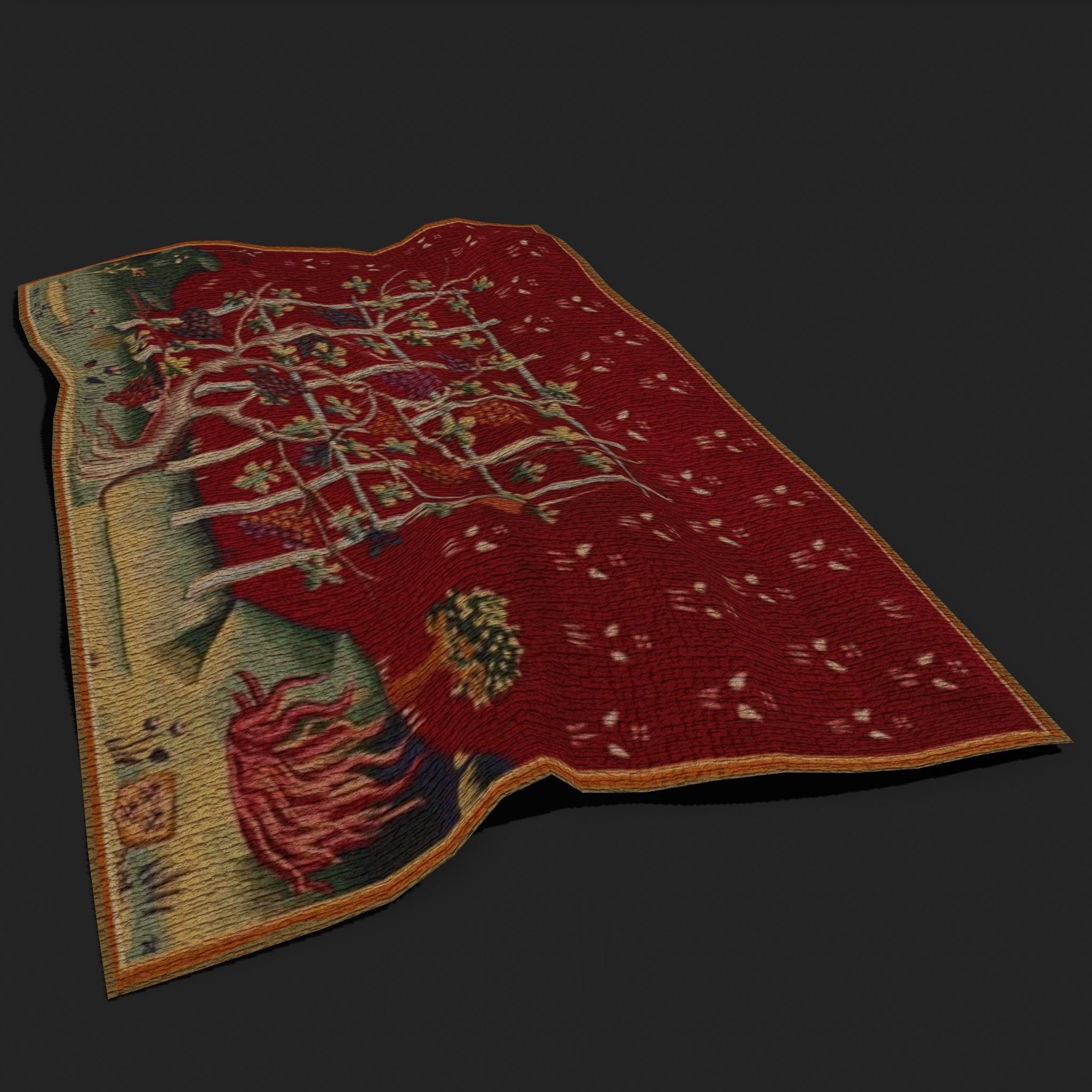 Forsaken Vineyard Tapestry Low-poly 3D model_2