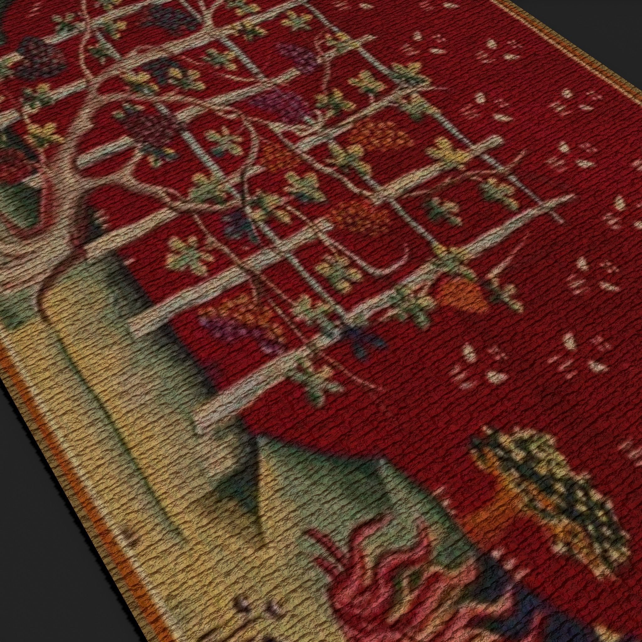 Forsaken Vineyard Tapestry Low-poly 3D model_13