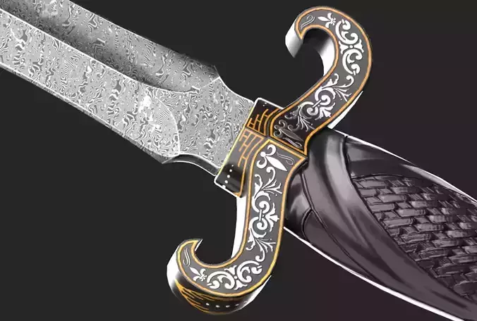 Black dagger 3D model