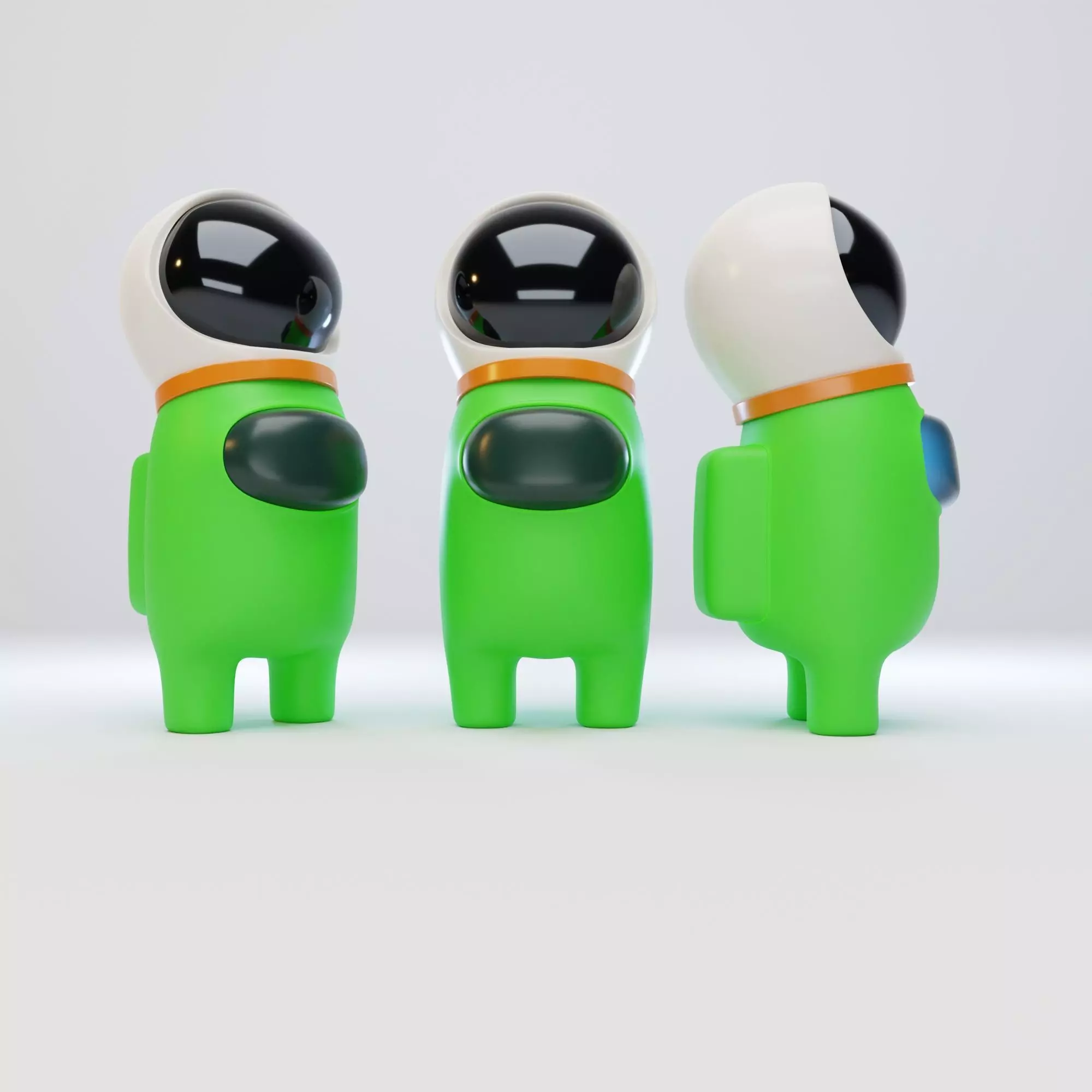 Among Us Astronaut Helmet Character 3D model_0