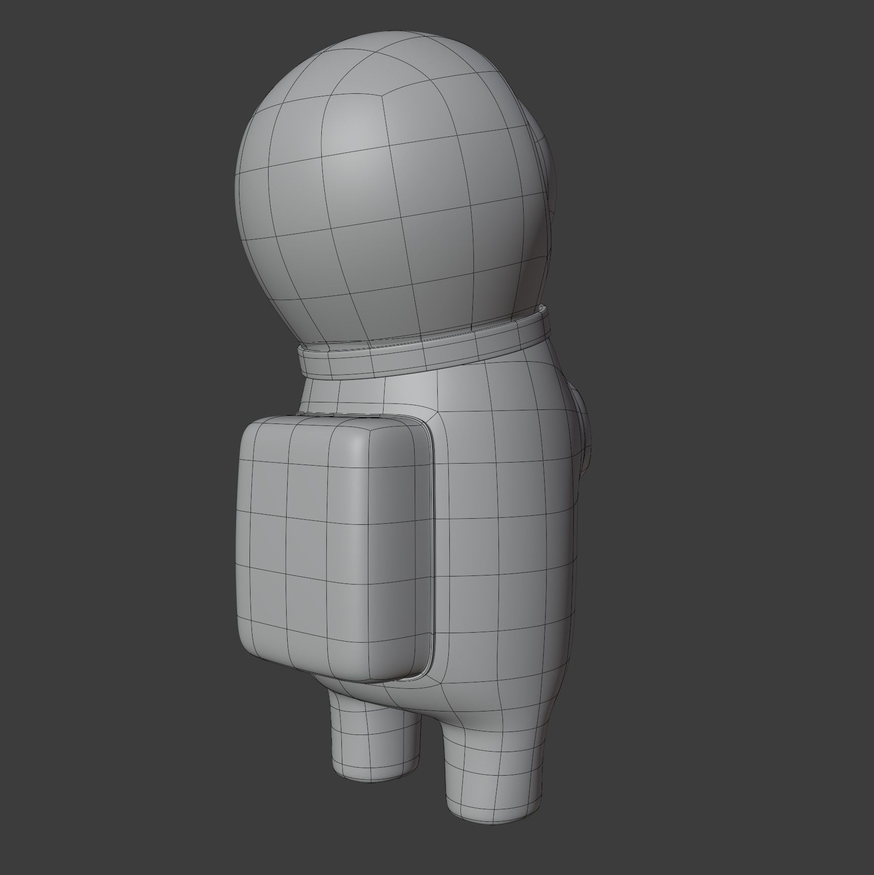 Among Us Astronaut Helmet Character 3D model_14