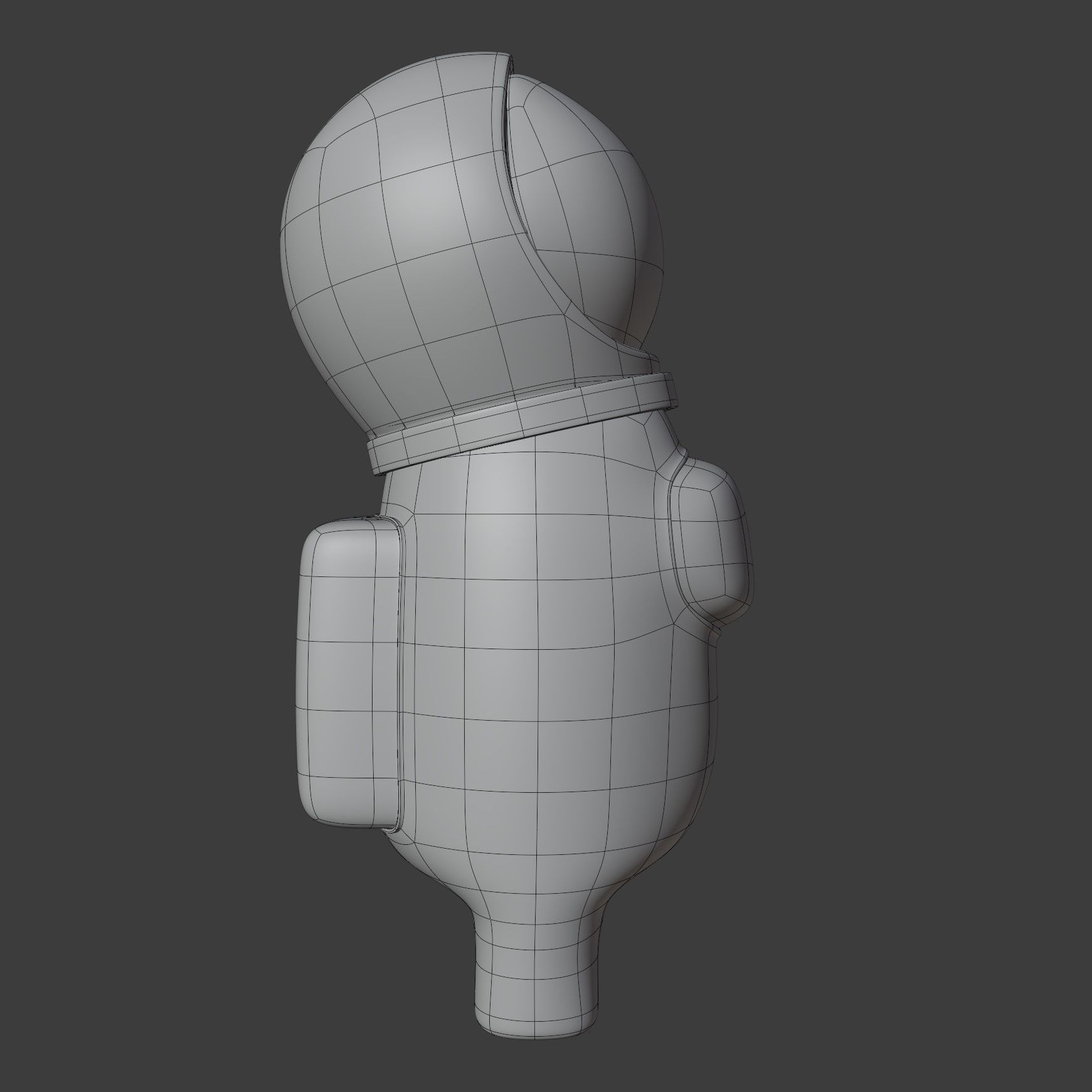 Among Us Astronaut Helmet Character 3D model_15
