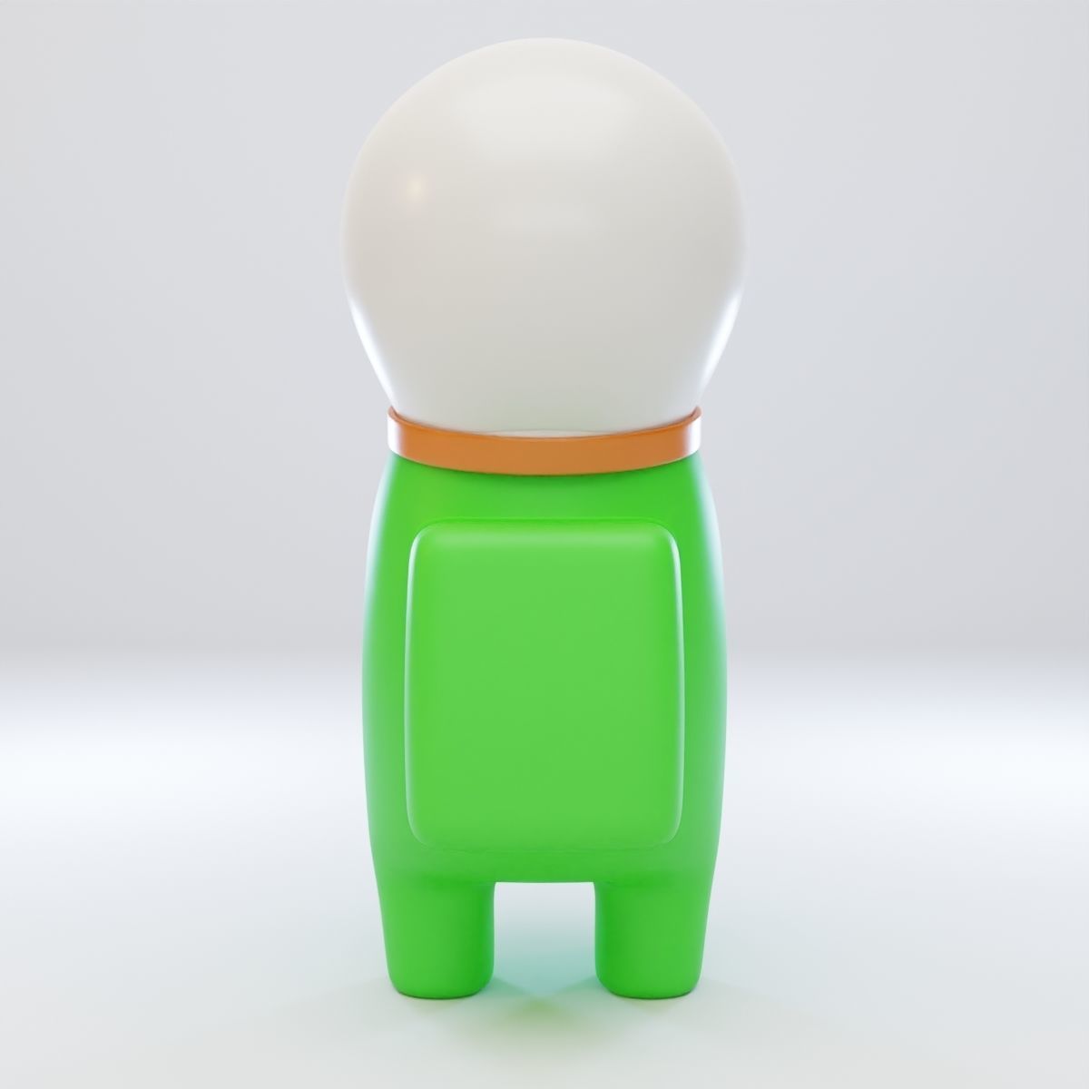 Among Us Astronaut Helmet Character 3D model_5