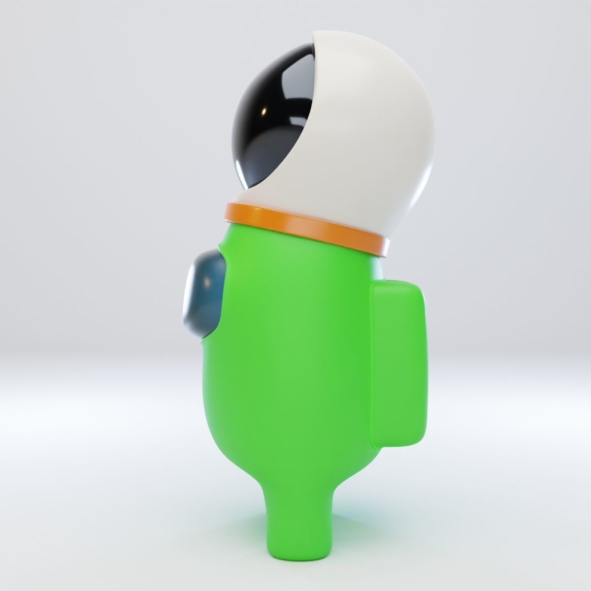 Among Us Astronaut Helmet Character 3D model_3