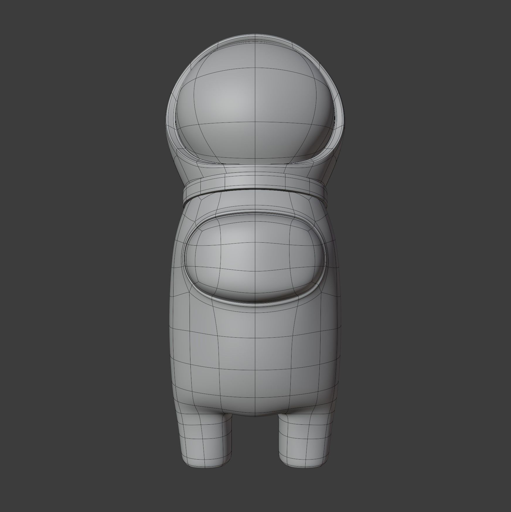 Among Us Astronaut Helmet Character 3D model_9