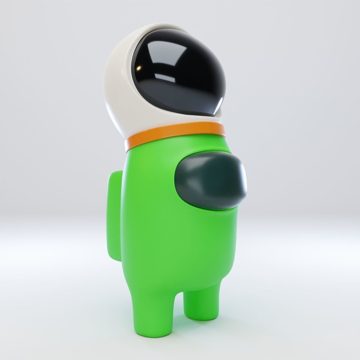 Among Us Astronaut Helmet Character 3D model_8