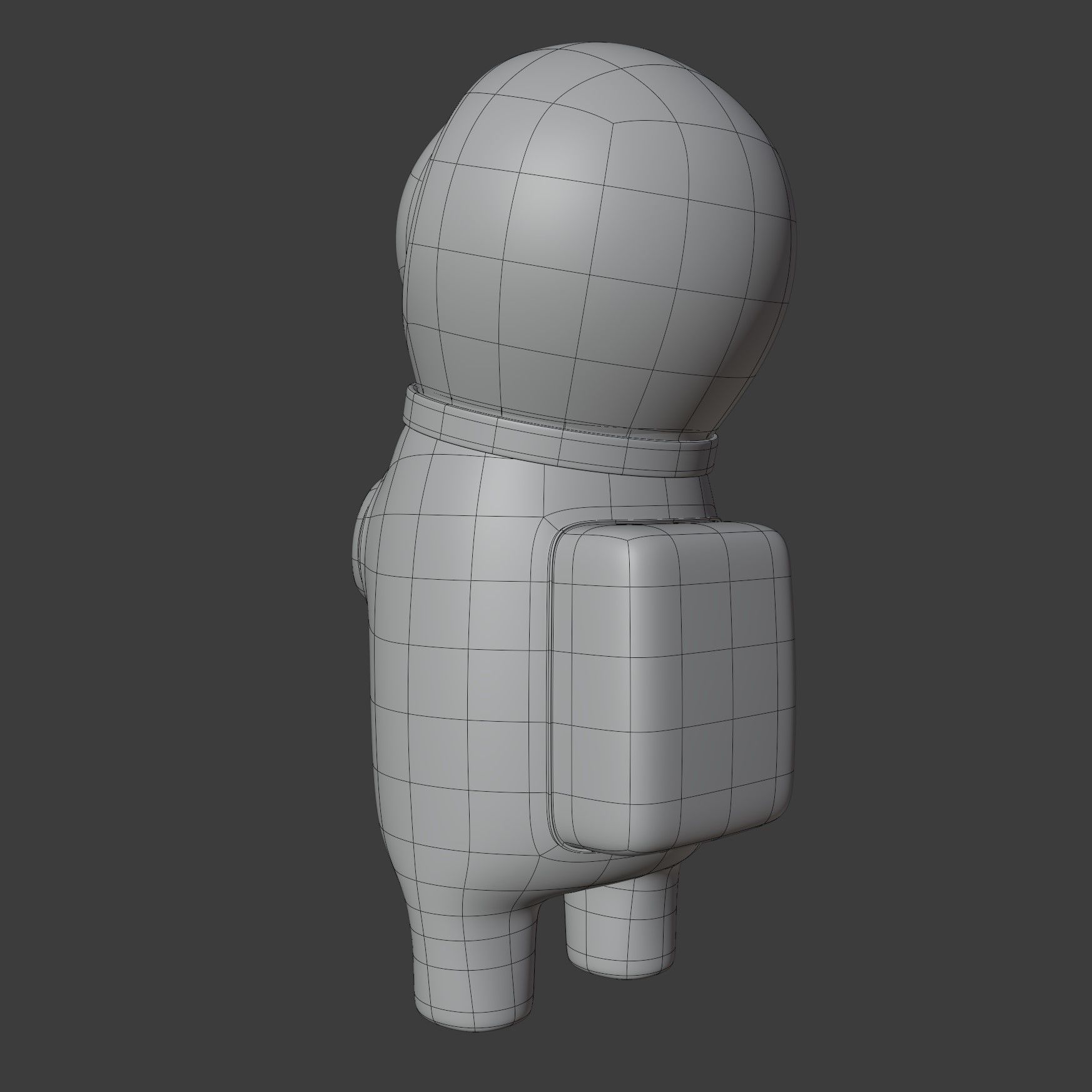 Among Us Astronaut Helmet Character 3D model_12