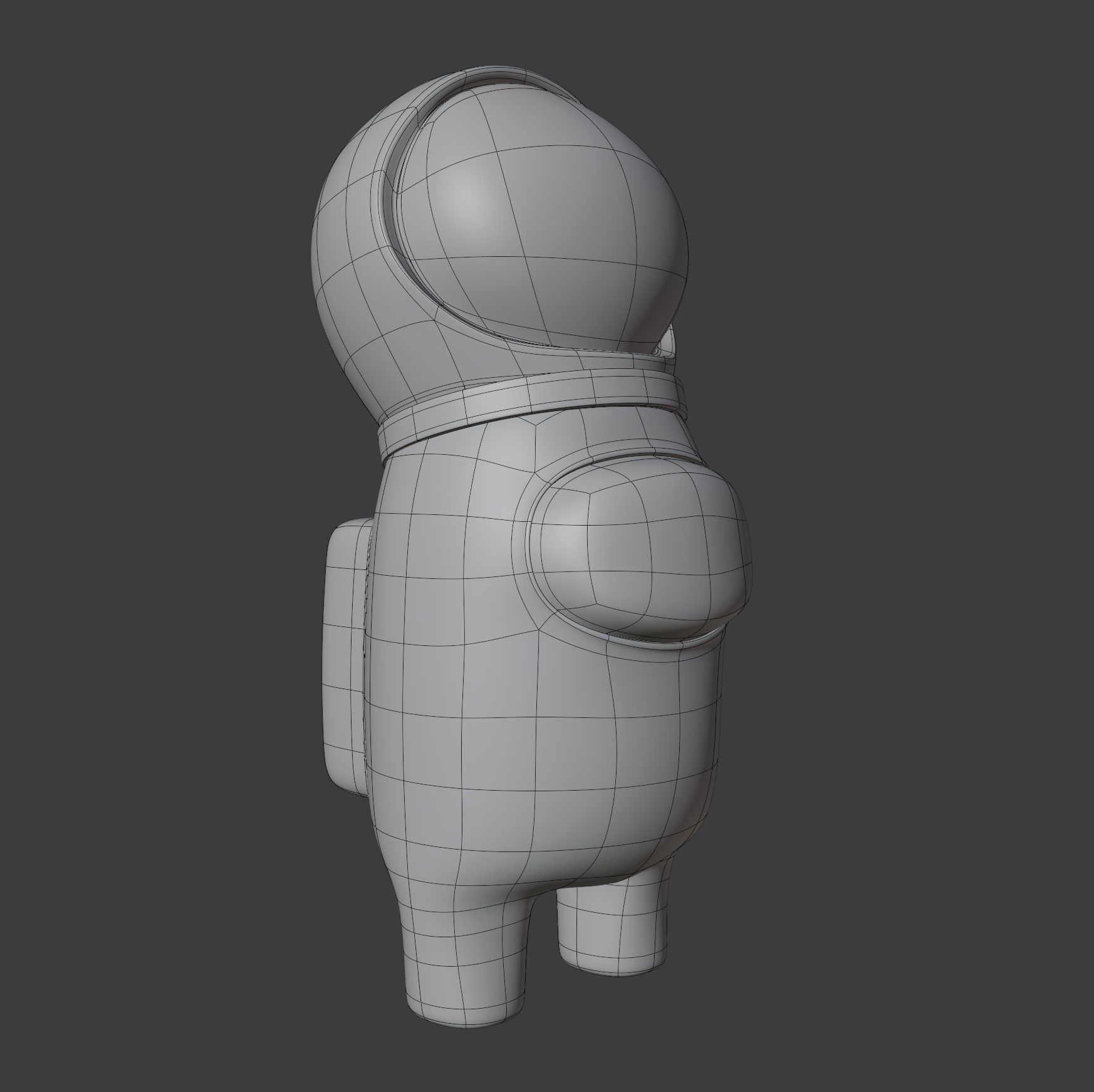 Among Us Astronaut Helmet Character 3D model_16