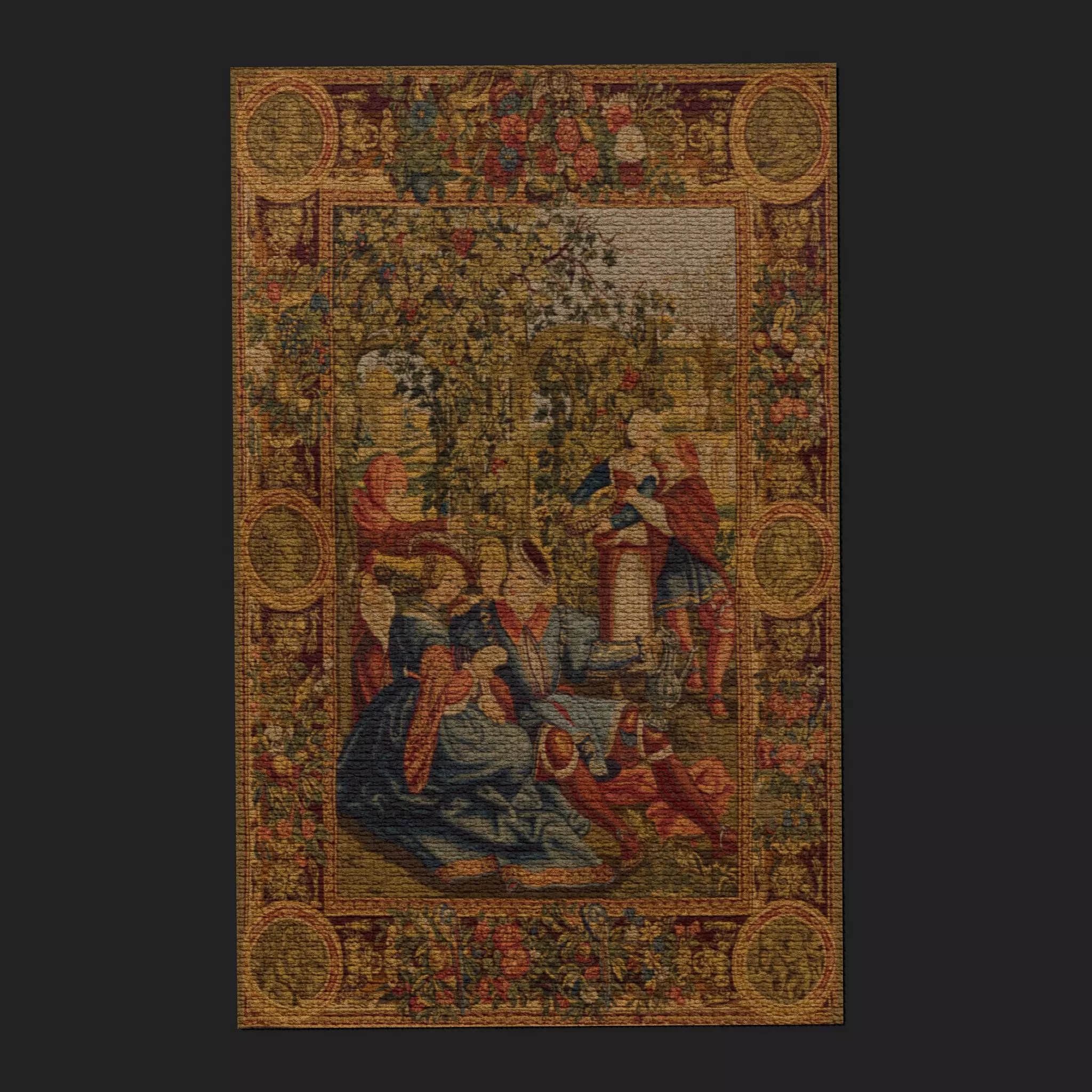  Month of October Tapestry  Low-poly 3D model_0