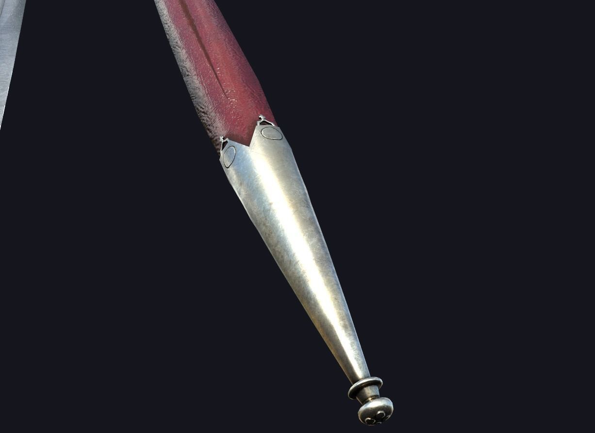 Bollock Dagger Model Low-poly 3D model_4