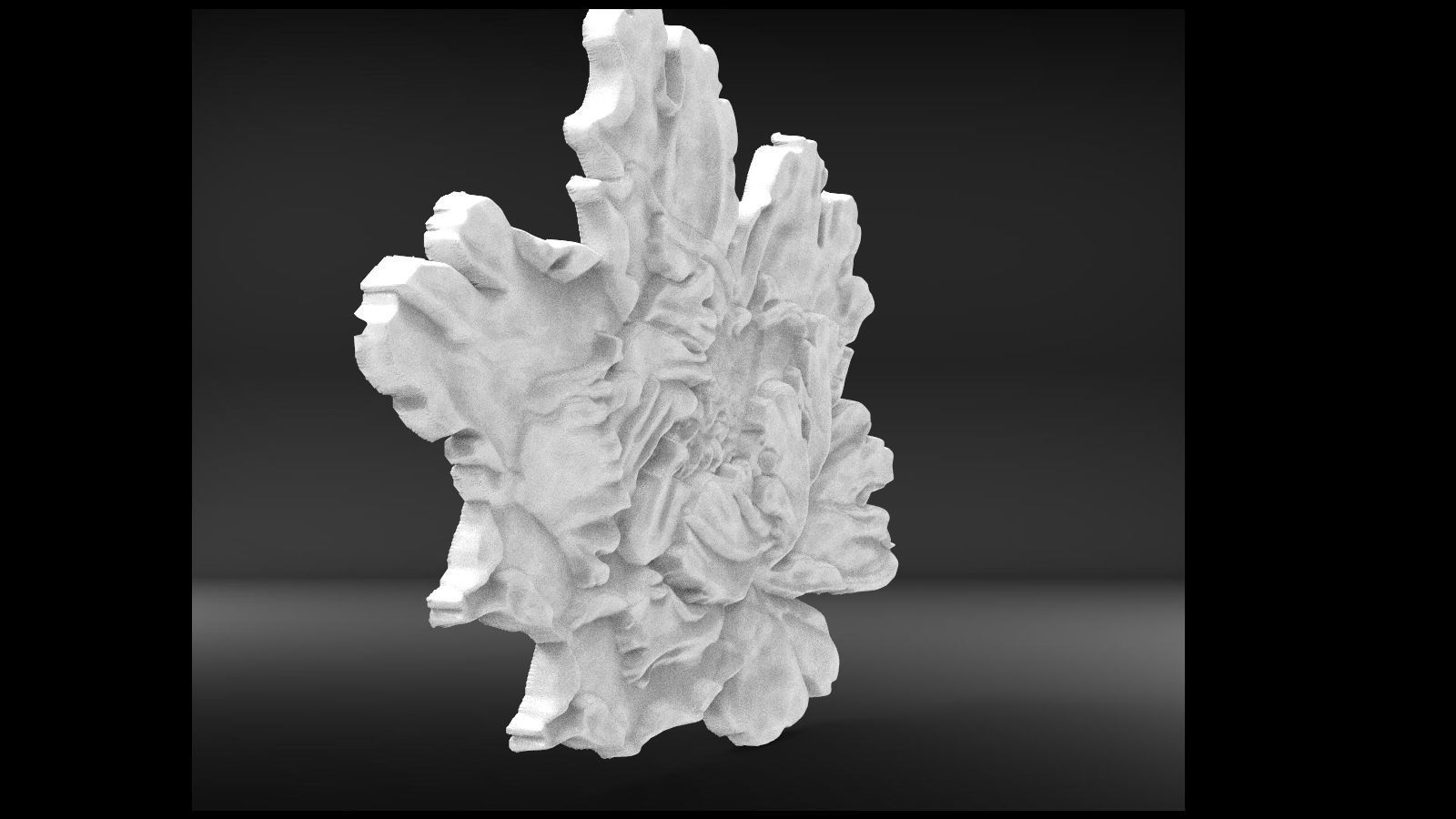 Flower base relief 3D print model 3D print model_1