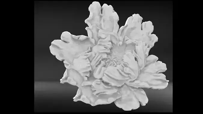 Flower base relief 3D print model