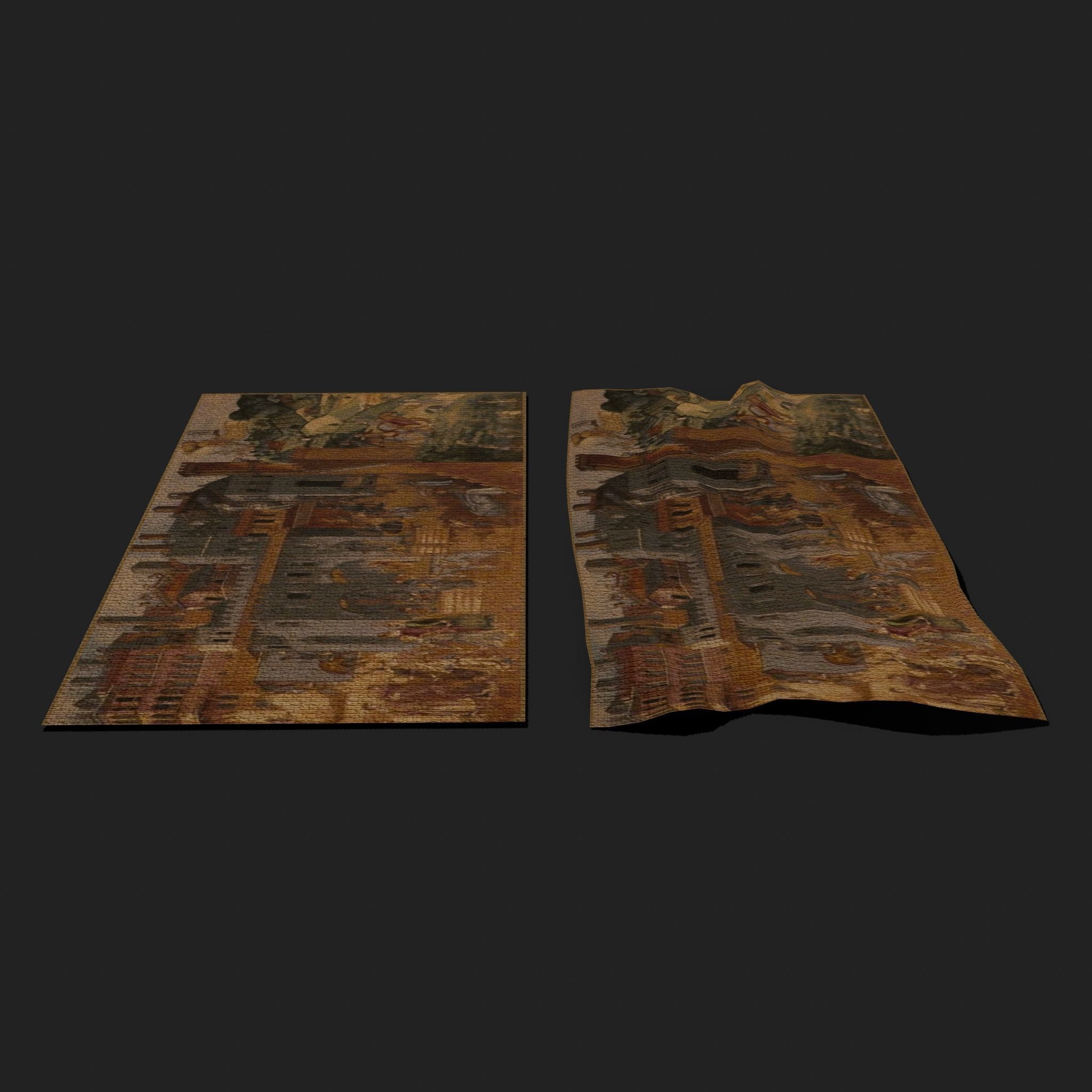 Allegory of Good Government Tapestry Low-poly 3D model_4