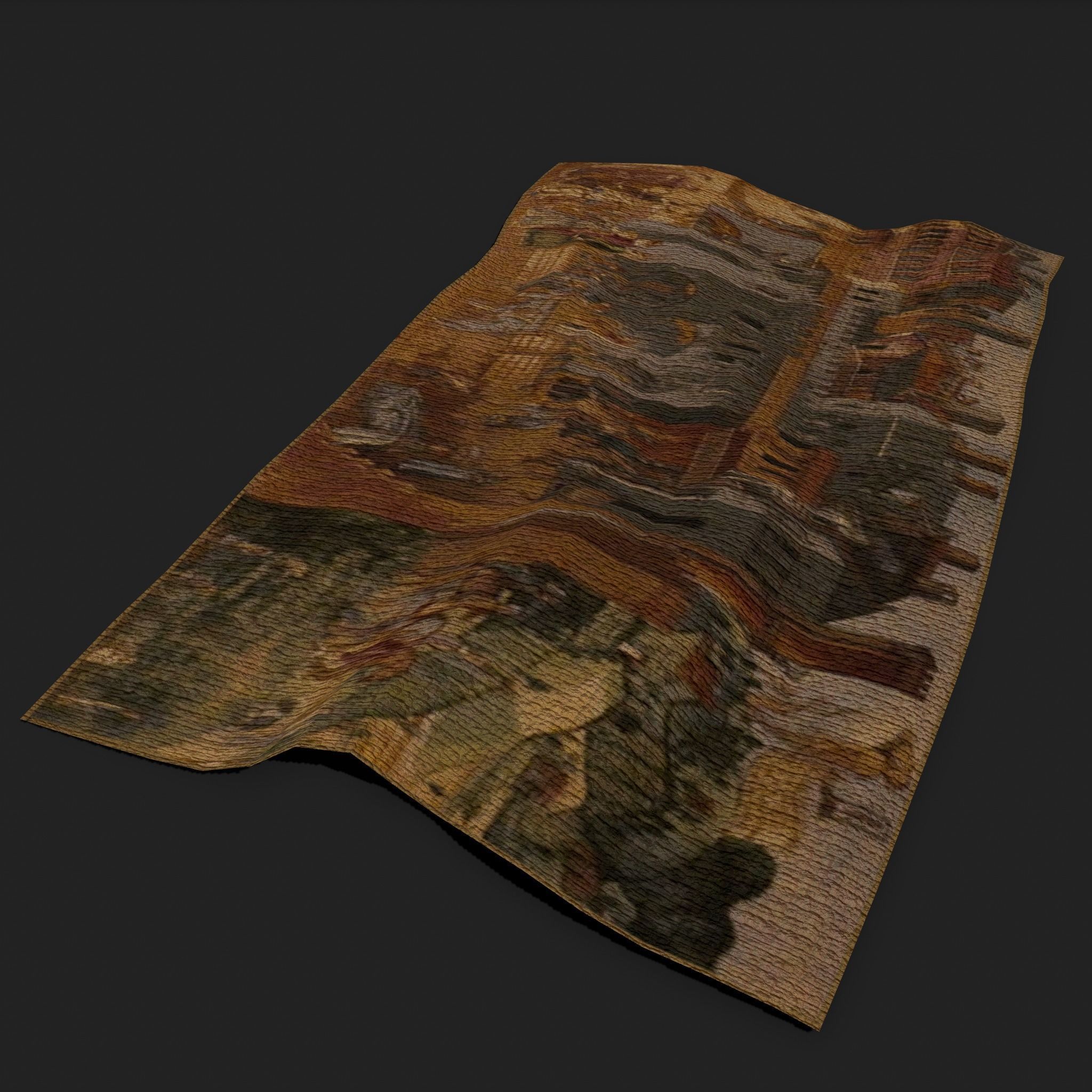 Allegory of Good Government Tapestry Low-poly 3D model_7