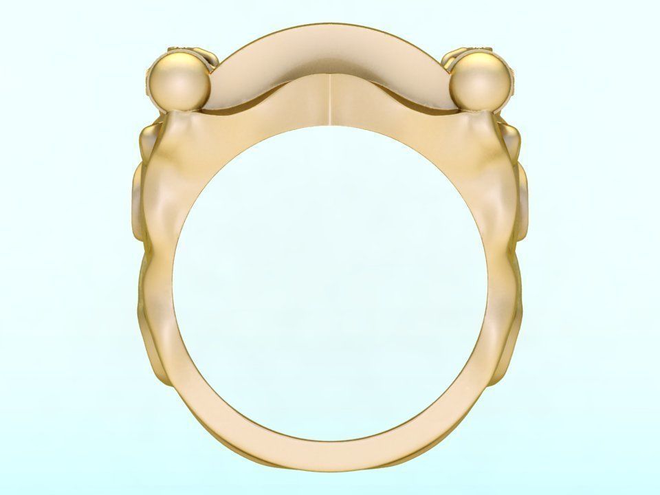 Gatekeeper Ring - Temple rings - Dark ring 3D print model_4