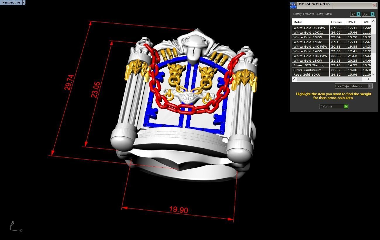 Gatekeeper Ring - Temple rings - Dark ring 3D print model_7