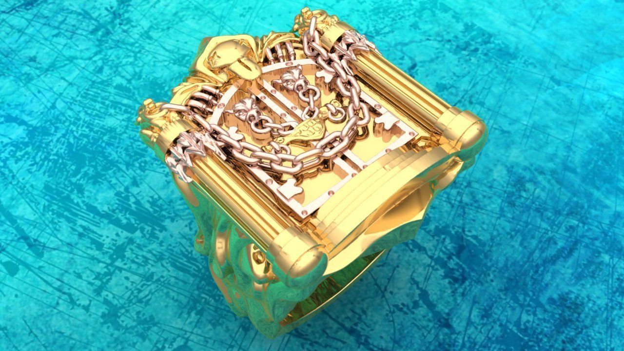 Gatekeeper Ring - Temple rings - Dark ring 3D print model_9