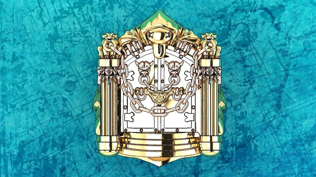 Gatekeeper Ring - Temple rings - Dark ring 3D print model_13