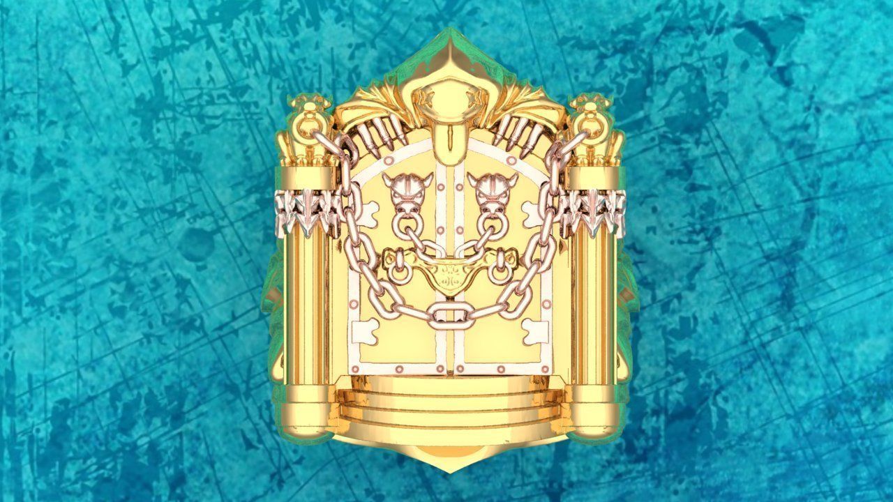 Gatekeeper Ring - Temple rings - Dark ring 3D print model_12