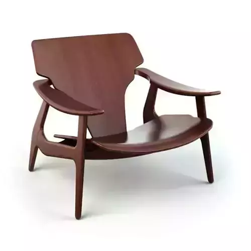 Brown wooden armchair 38 am125