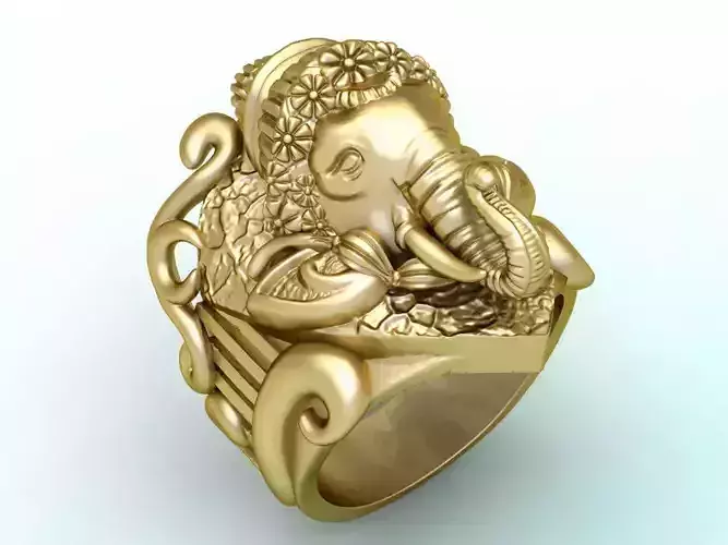 Elephant head ring - Elephant ring