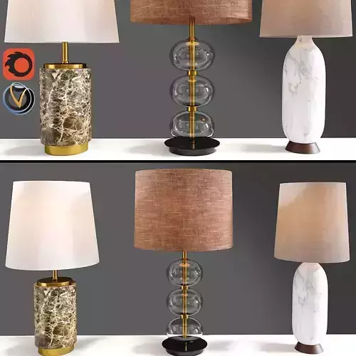 Table Lamp Collection 03 3D model