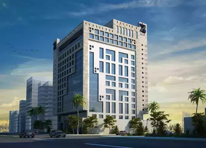 Office Building -Exterior Low poly 3d Model