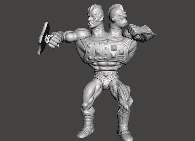 TWO BAD MOTU VINTAGE ACTION FIGURE COMPLETE 3D print model