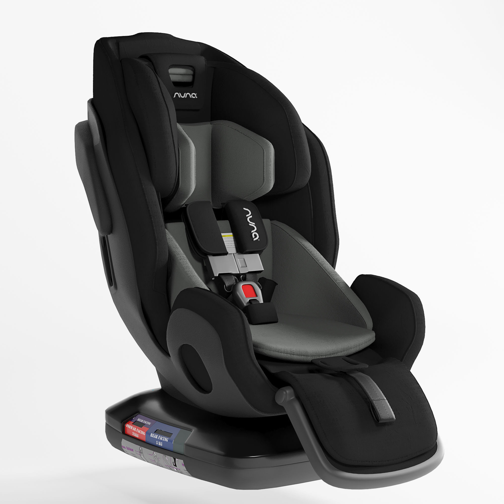 3dasset nuna exec car seat 3D model_2