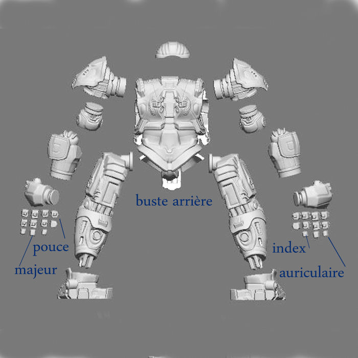 hulkbuster humanoid robot on printer 3D print model_3