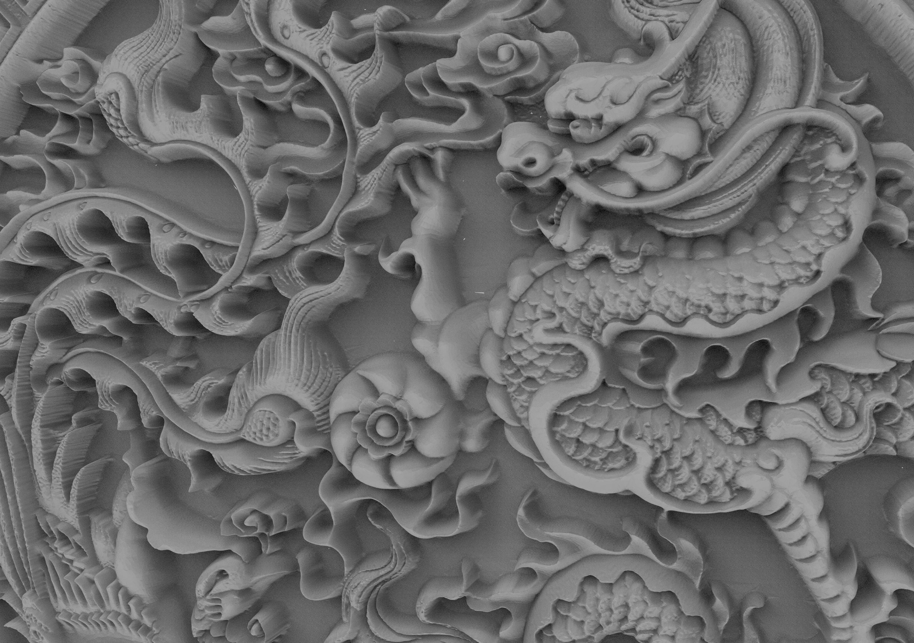 Chinese panno bas relief 3D print model 3D print model_2