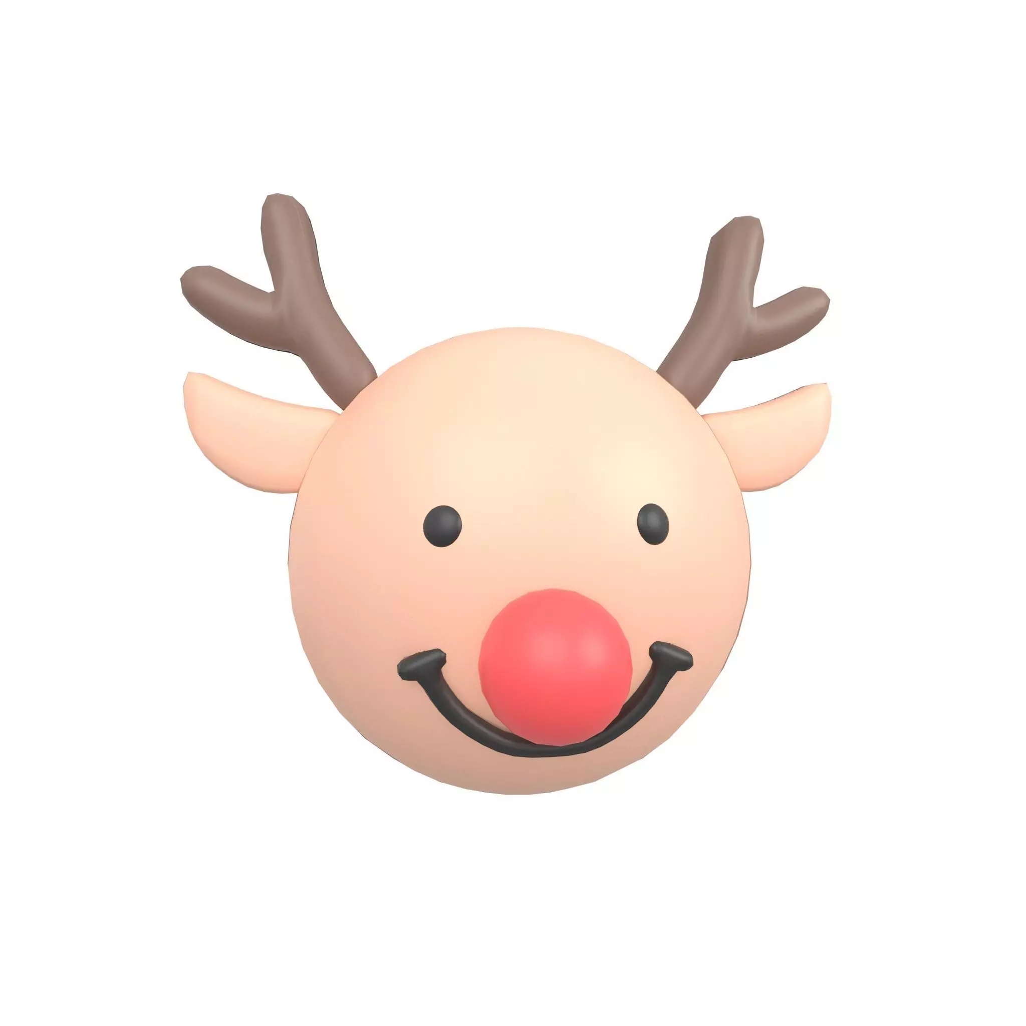 Deer Face v1 001 Low-poly 3D model